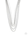 five-dollar-jewelry-lockdown-layers-silver-necklace-paparazzi-accessories