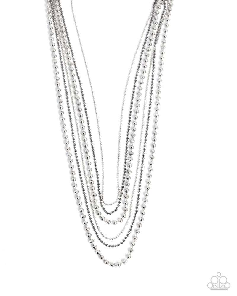 five-dollar-jewelry-lockdown-layers-silver-necklace-paparazzi-accessories