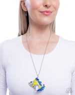 Flashy Fish - Yellow Necklace - Paparazzi Accessories