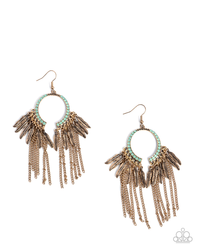 five-dollar-jewelry-free-spirited-fringe-green-paparazzi-accessories