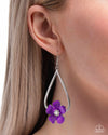 Tropical Teardrop - Purple Earrings - Paparazzi Accessories
