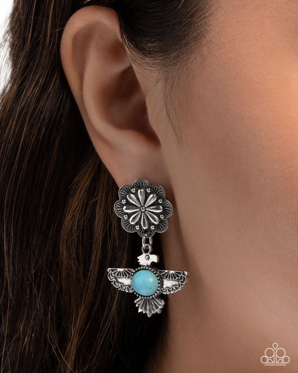 eight-dollar-jewelry-eagle-excitement-blue-post earrings-paparazzi-accessories