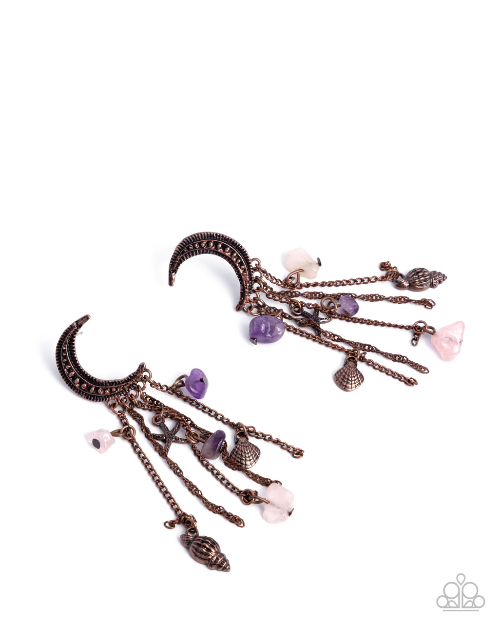 five-dollar-jewelry-crescent-call-copper-post earrings-paparazzi-accessories