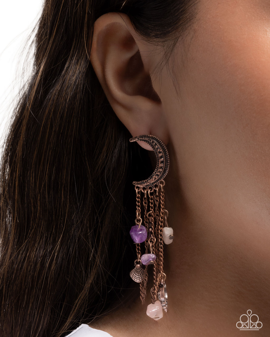 Crescent Call - Copper Post Earrings - Paparazzi Accessories