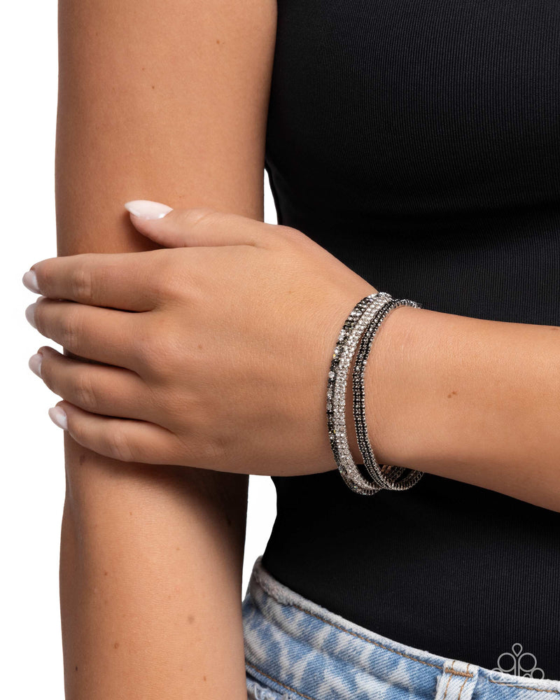 Tolerable Twinkle - Black Bracelet - Paparazzi Accessories