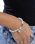 Devout Debut - White Bracelet - Paparazzi Accessories