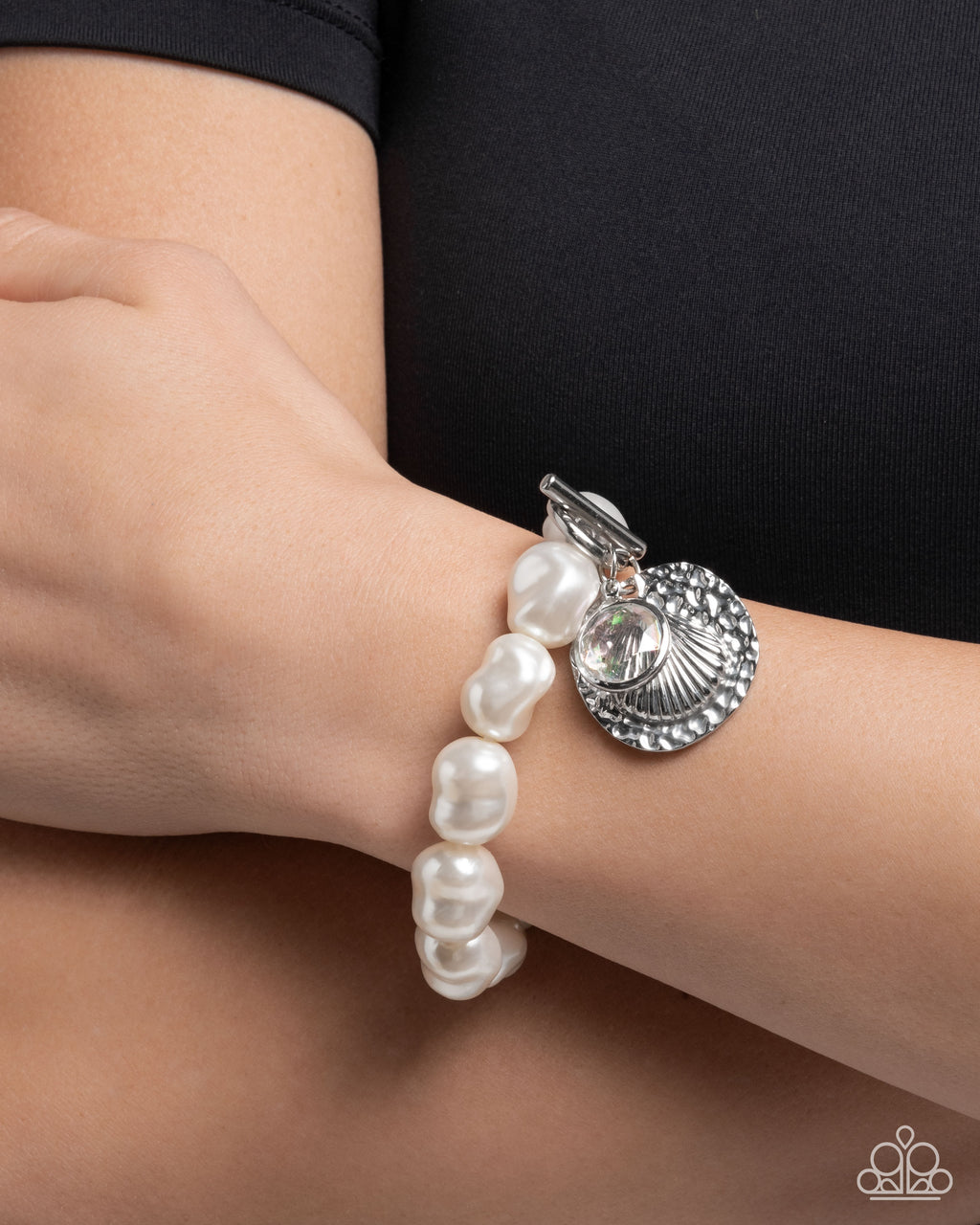 Coastal Cadenza - White Bracelet - Paparazzi Accessories