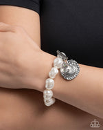 Coastal Cadenza - White Bracelet - Paparazzi Accessories