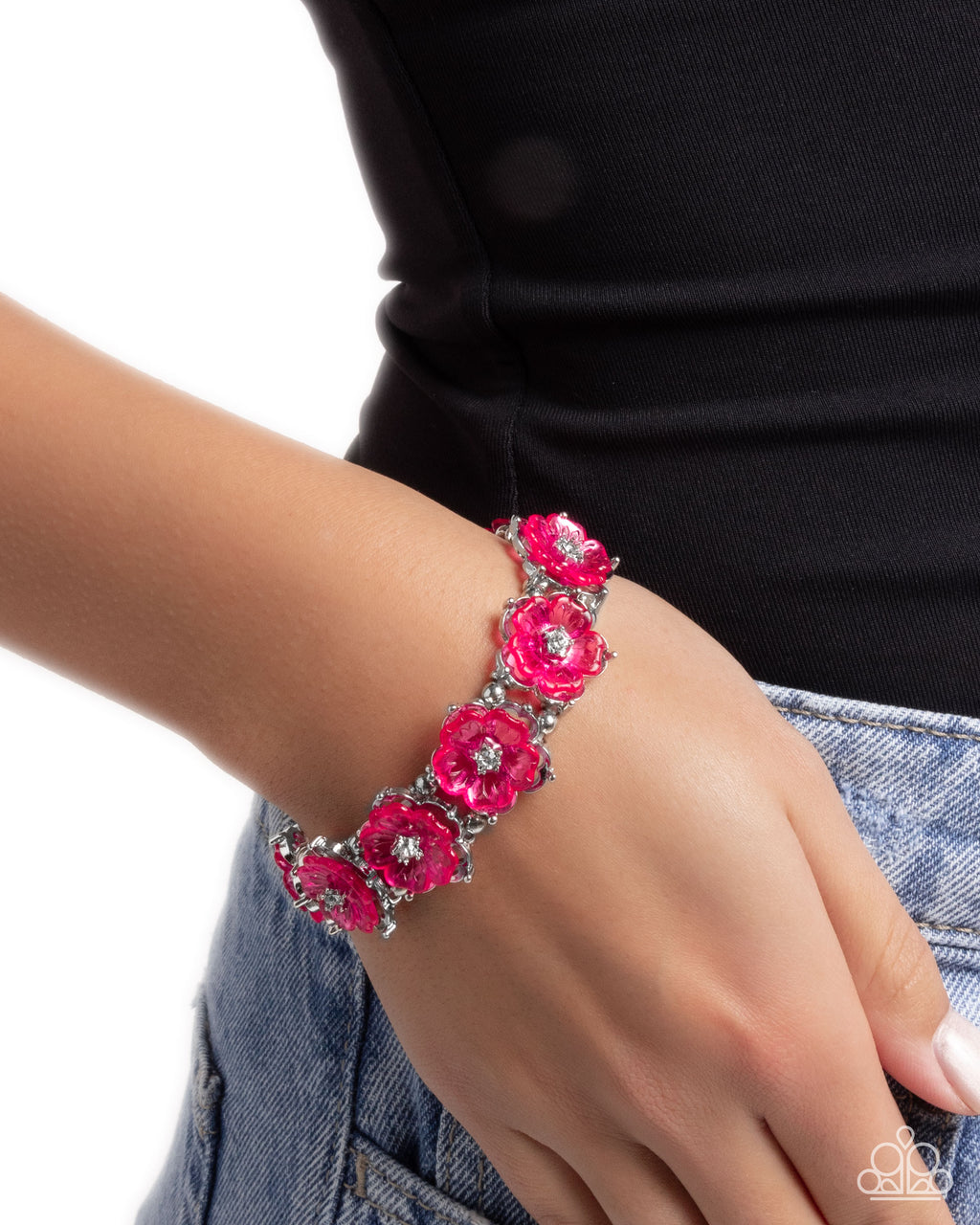 Floral Facility - Pink Bracelet - Paparazzi Accessories