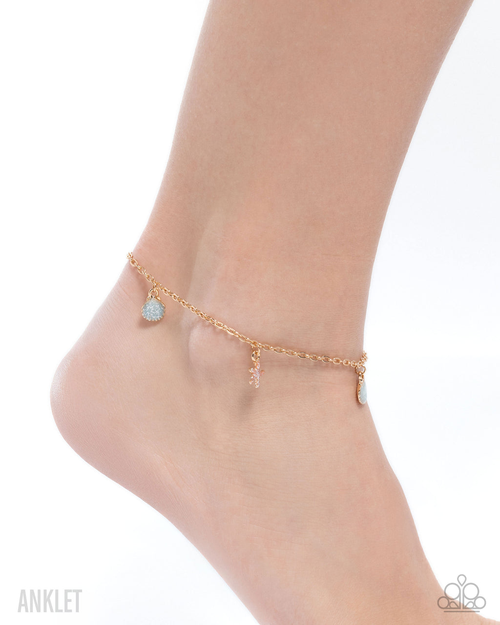 Coastal Celebrity - Gold Anklet - Paparazzi Accessories