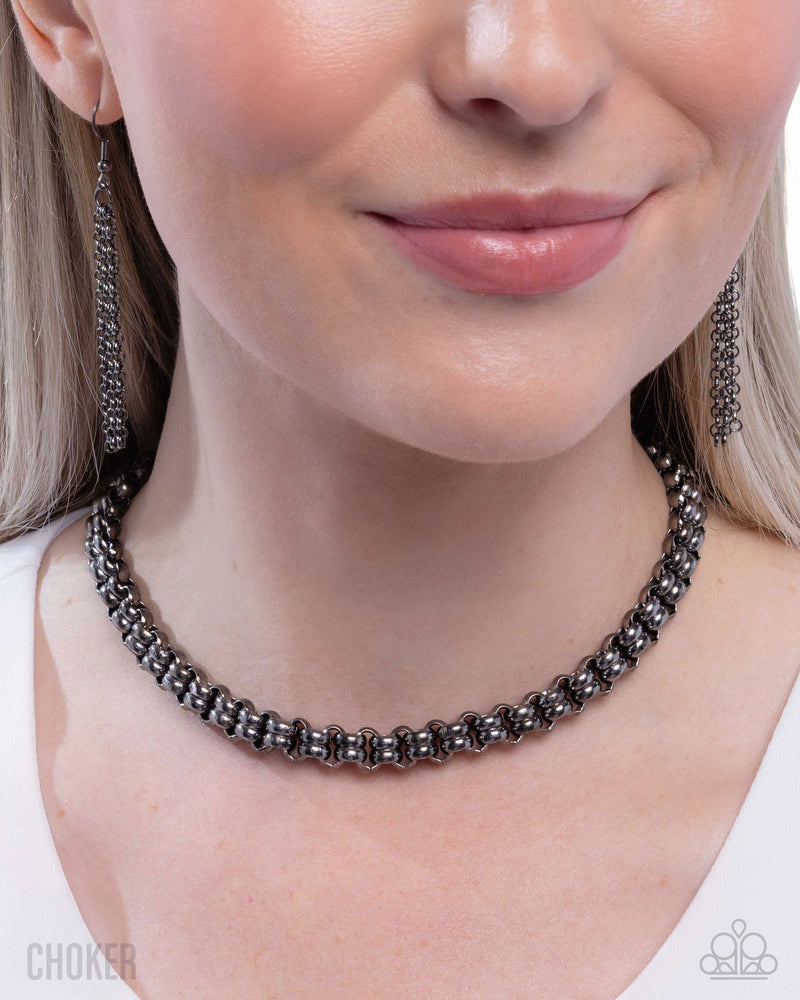 Double Demand - Black Necklace - Paparazzi Accessories