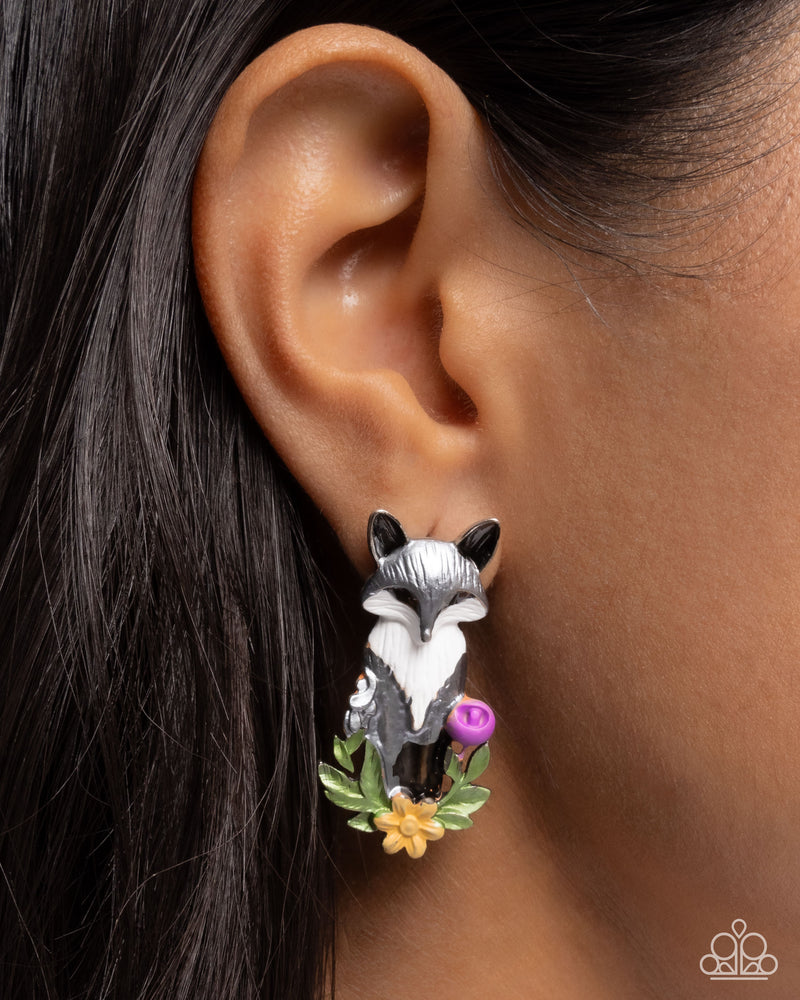 Fox Fanatic - Multi Post Earrings - Paparazzi Accessories