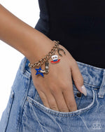 All-American Adornment - Gold Bracelet - Paparazzi Accessories