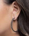 Coiled Class - Black Earrings - Paparazzi Accessories