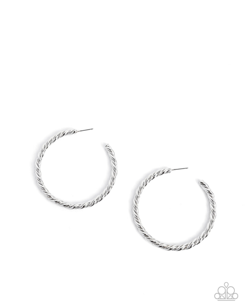 five-dollar-jewelry-coiled-class-silver-earrings-paparazzi-accessories