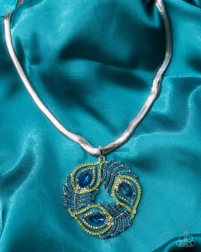 Peacock Patchwork - Multi Necklace - Paparazzi Accessories