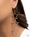 Star-Crossed Success - Gold Earrings - Paparazzi Accessories
