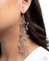 Star-Crossed Success - White Earrings - Paparazzi Accessories