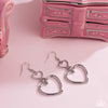 Sweetheart Symmetry - Silver Earrings - Paparazzi Accessories