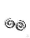 five-dollar-jewelry-spiral-silhouette-black-post earrings-paparazzi-accessories