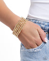 Boisterous Beads - Gold Bracelet - Paparazzi Accessories