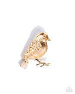 Beneficial Bird - Blue Brooch - Paparazzi Accessories