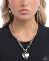 Heartfelt Hangout - Silver Necklace - Paparazzi Accessories
