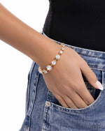 Sizable Shimmer - Gold Bracelet - Paparazzi Accessories