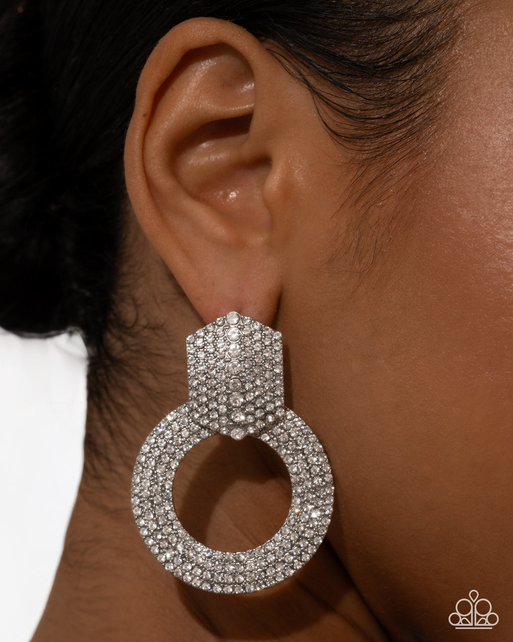 eight-dollar-jewelry-sparkly-safeguard-white-post earrings-paparazzi-accessories