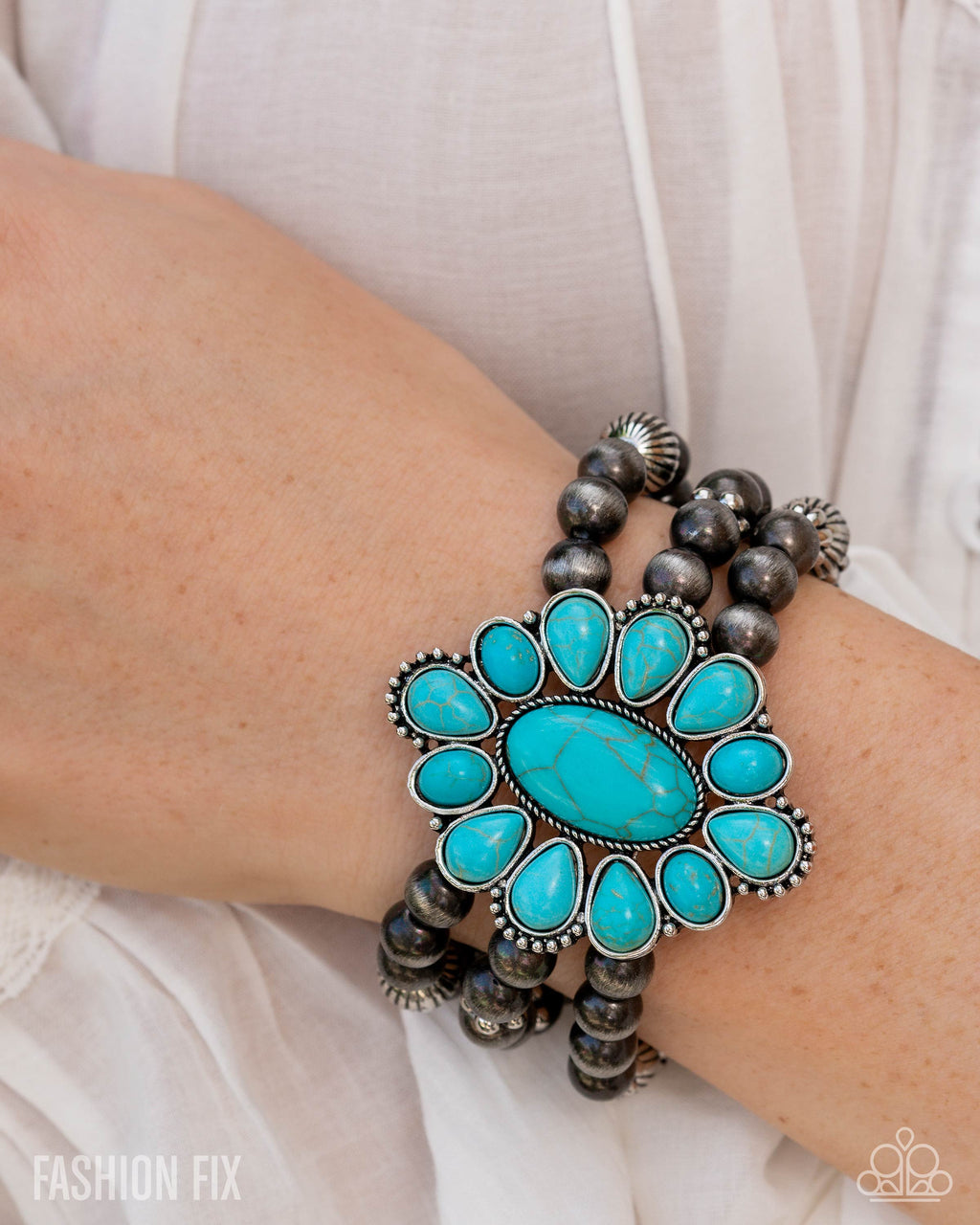 Traditional Tailoring - Blue Bracelet - Paparazzi Accessories