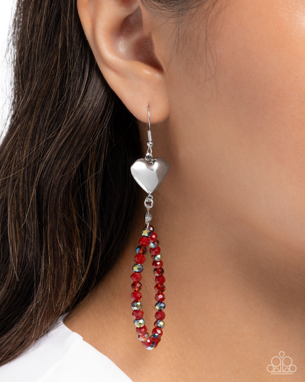 Treasured Teardrops - Red Earrings - Paparazzi Accessories