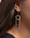 Haute Hangout - White Earrings - Paparazzi Accessories