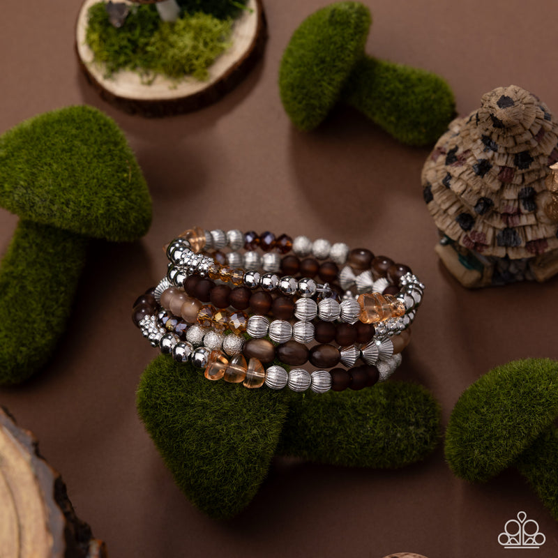 Colorful Compromise - Brown Bracelet - Paparazzi Accessories