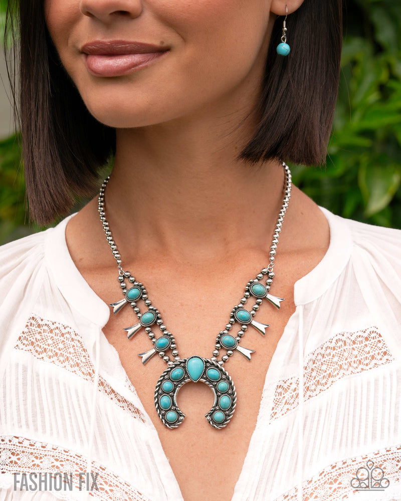 Rustic Route - Blue Necklace - Paparazzi Accessories