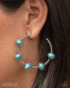 Canyon Course - Blue Earrings - Paparazzi Accessories