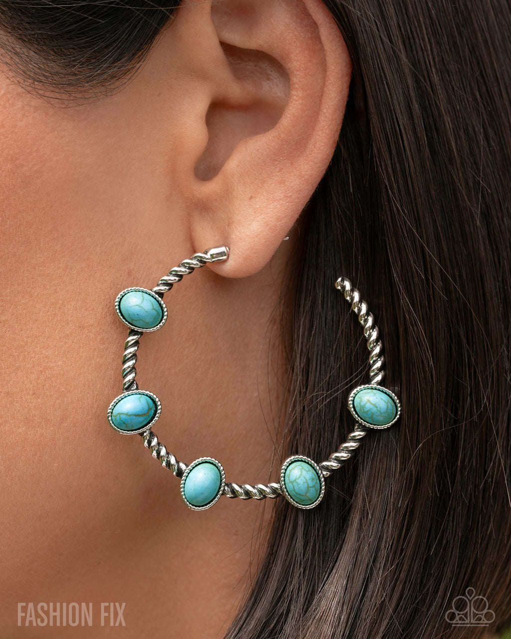 Canyon Course - Blue Earrings - Paparazzi Accessories