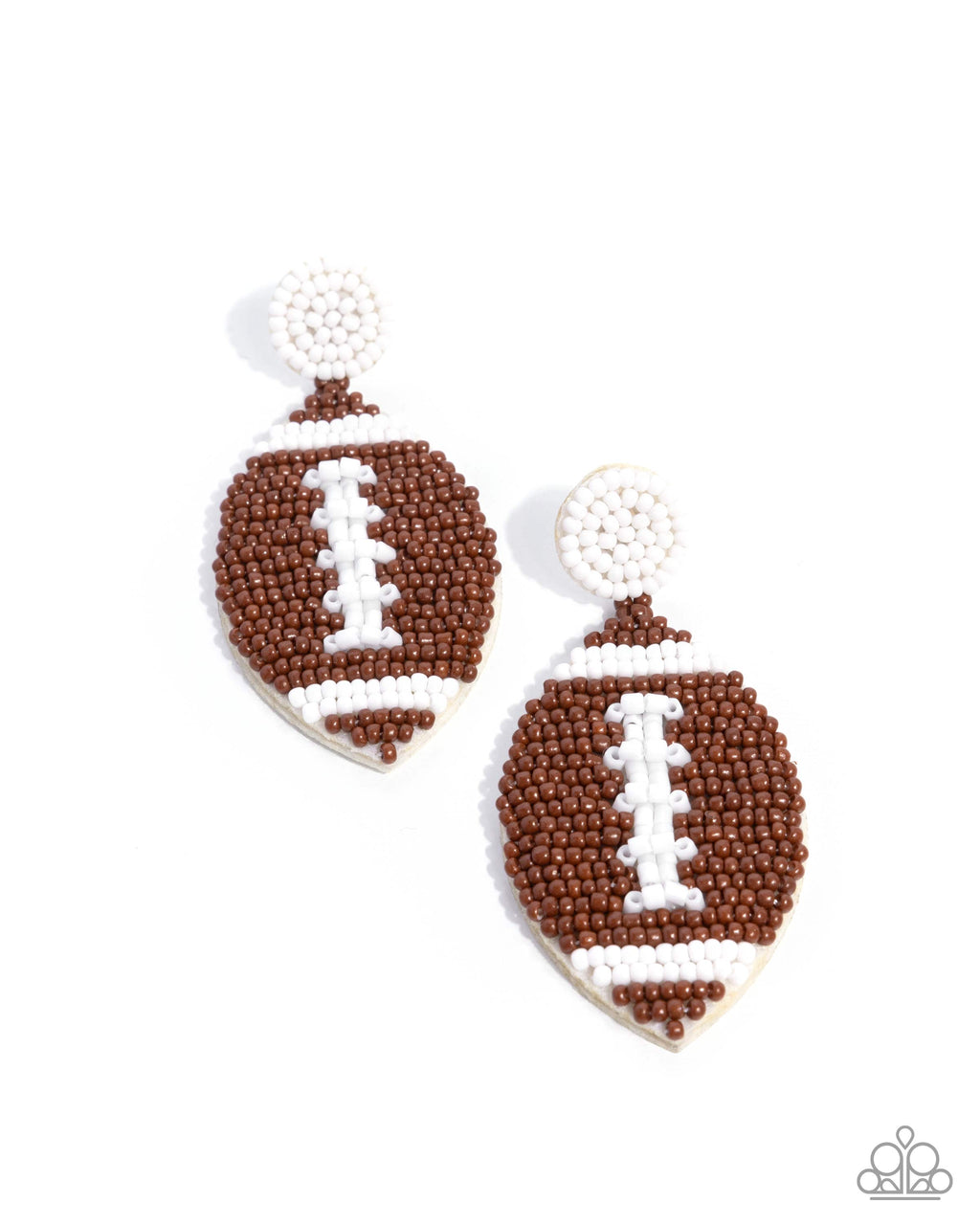 eight-dollar-jewelry-football-fan-brown-post earrings-paparazzi-accessories