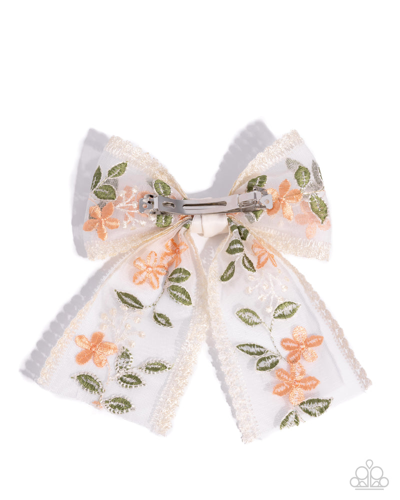 Garden Guardian - Orange Hair Clip - Paparazzi Accessories