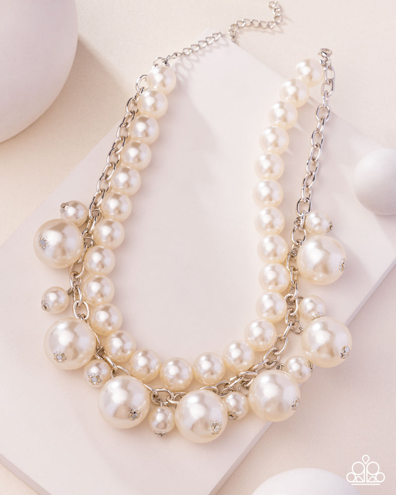 Sophisticated to the Max - White Necklace - Paparazzi Accessories