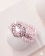 Lifelong Love Letter - Pink Bracelet - Paparazzi Accessories