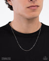 No Drama - Silver Unisex/Mens Necklace - Paparazzi Accessories