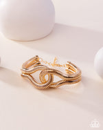 Interlocked Ignition - Gold Bracelet - Paparazzi Accessories