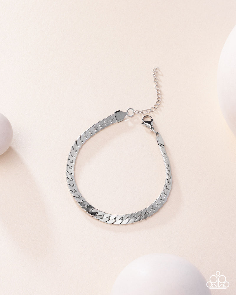 Weekend Wait - Silver Mens/Unisex Bracelet - Paparazzi Accessories