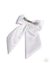 Ready, Set, BOW! - White Hair Clip - Paparazzi Accessories