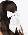 Ready, Set, BOW! - White Hair Clip - Paparazzi Accessories