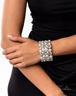Comfortable Chic - White Zi Bracelet - Paparazzi Accessories