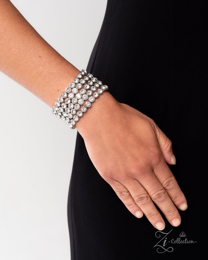 Modest Moment - White Zi Bracelet - Paparazzi Accessories