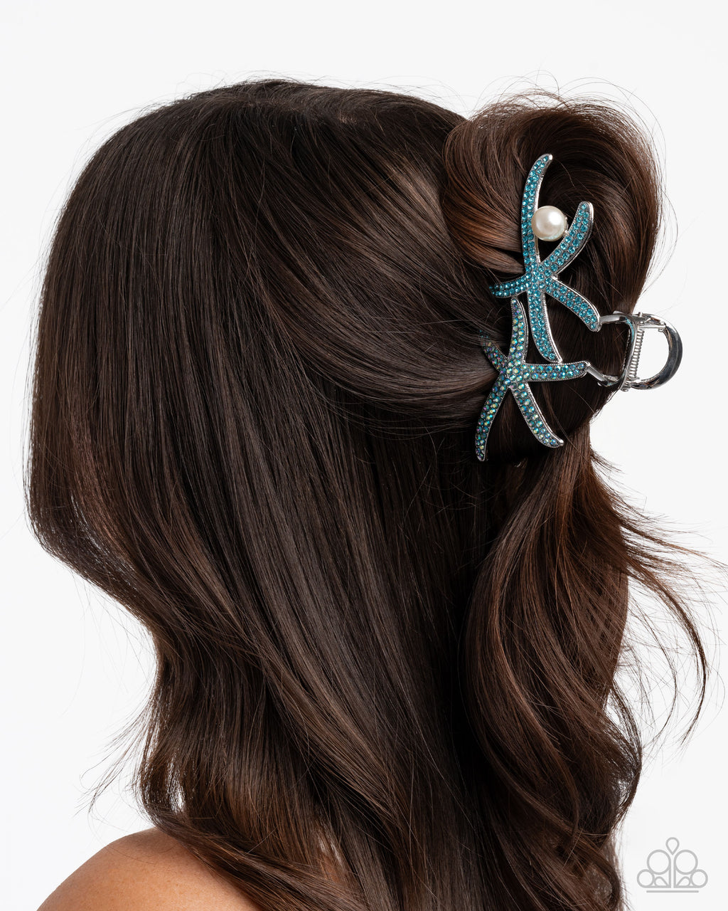 eight-dollar-jewelry-stunning-starfish-blue-hair clip-paparazzi-accessories