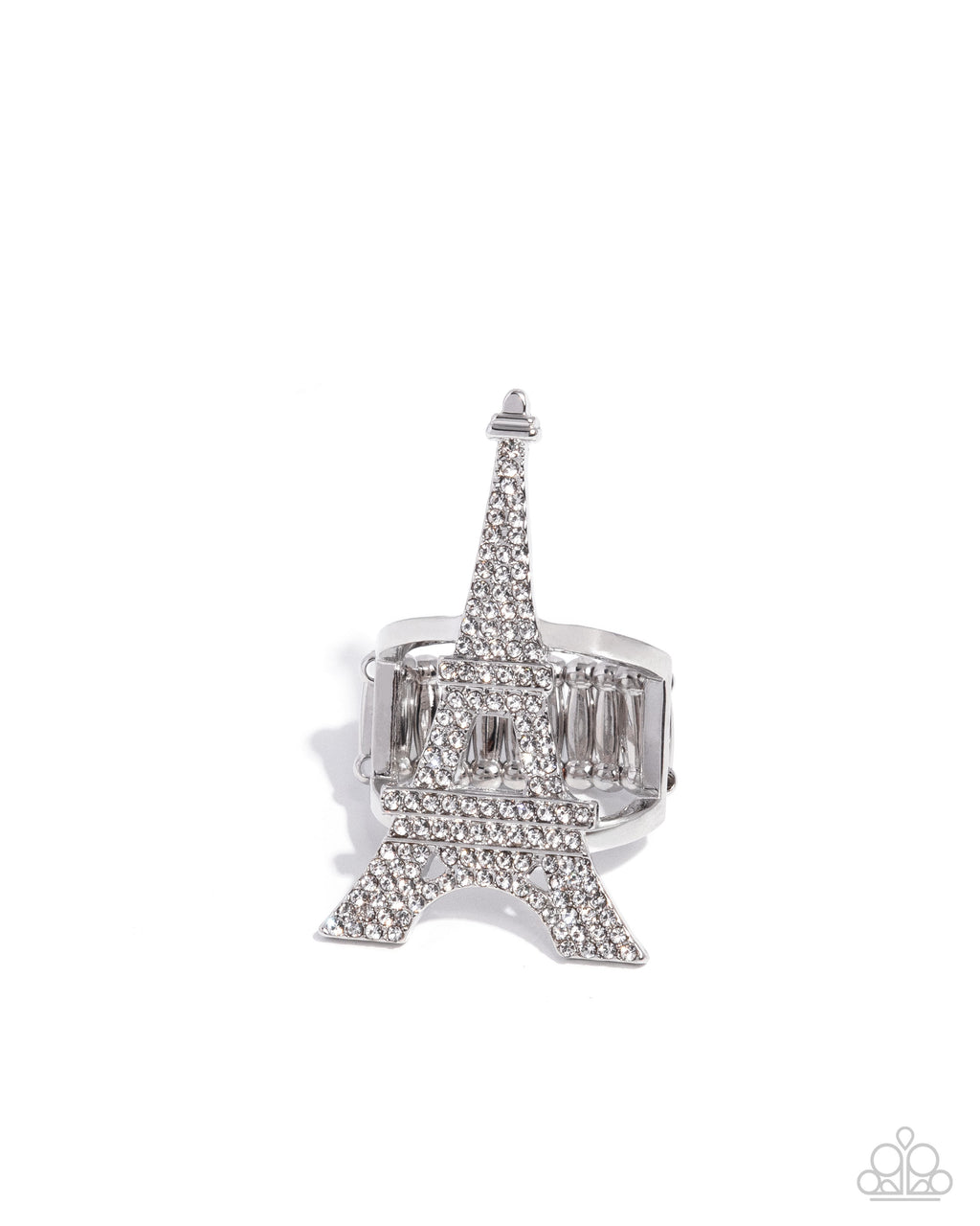 eight-dollar-jewelry-eiffel-tower-ease-white-ring-paparazzi-accessories