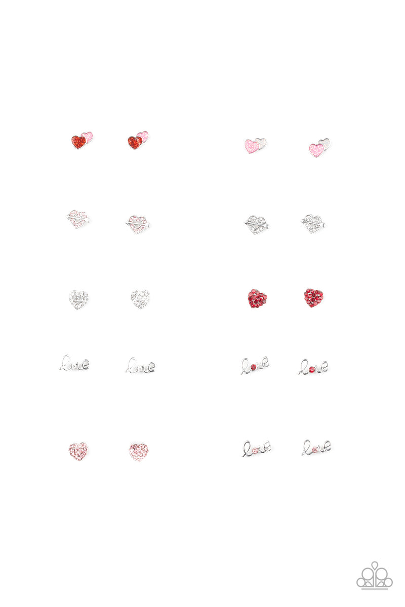 Starlet Shimmer Love & Heart Earrings Pack of 10